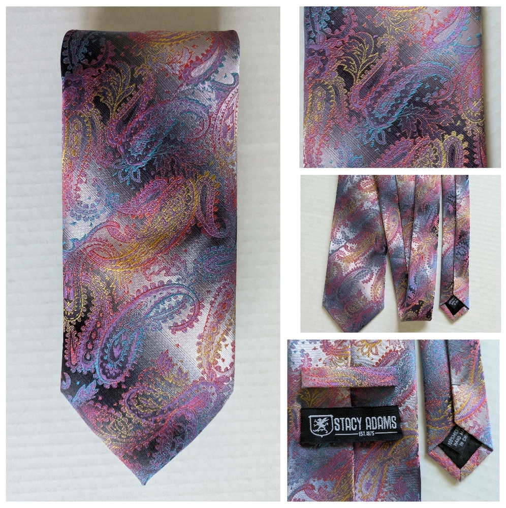 Stacy Adams Neck Tie 60" Multiple Color Microfiber Handmade NWOT